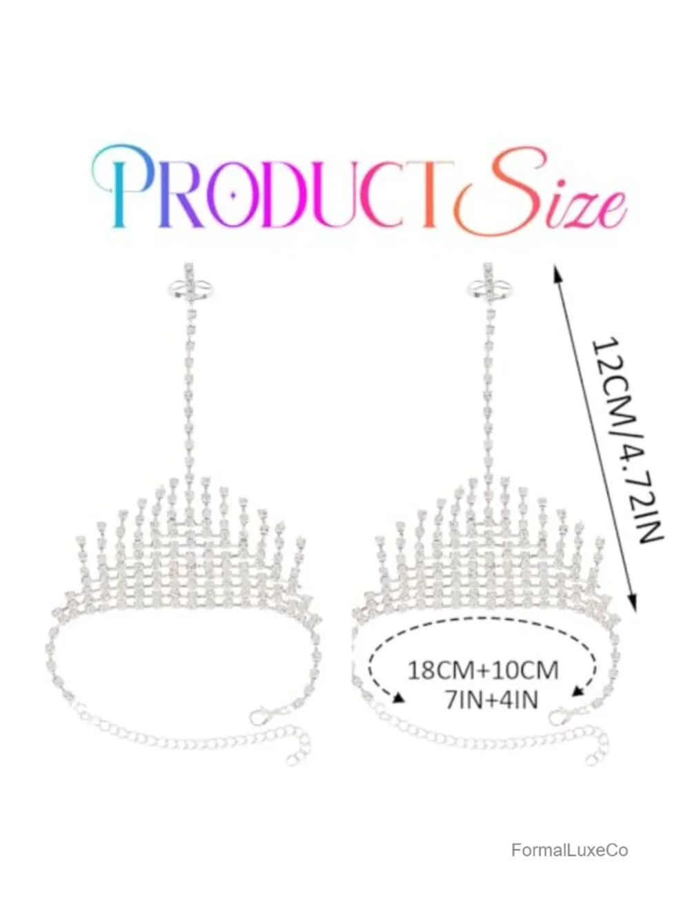 Rhinestone Fingerless Gloves with Adjustable Wrist Band for Wedding Prom
